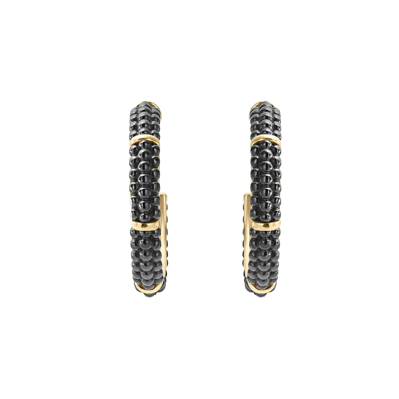 Ceramic Black|caviar earrings,gold earrings,hoop earrings,statement earrings