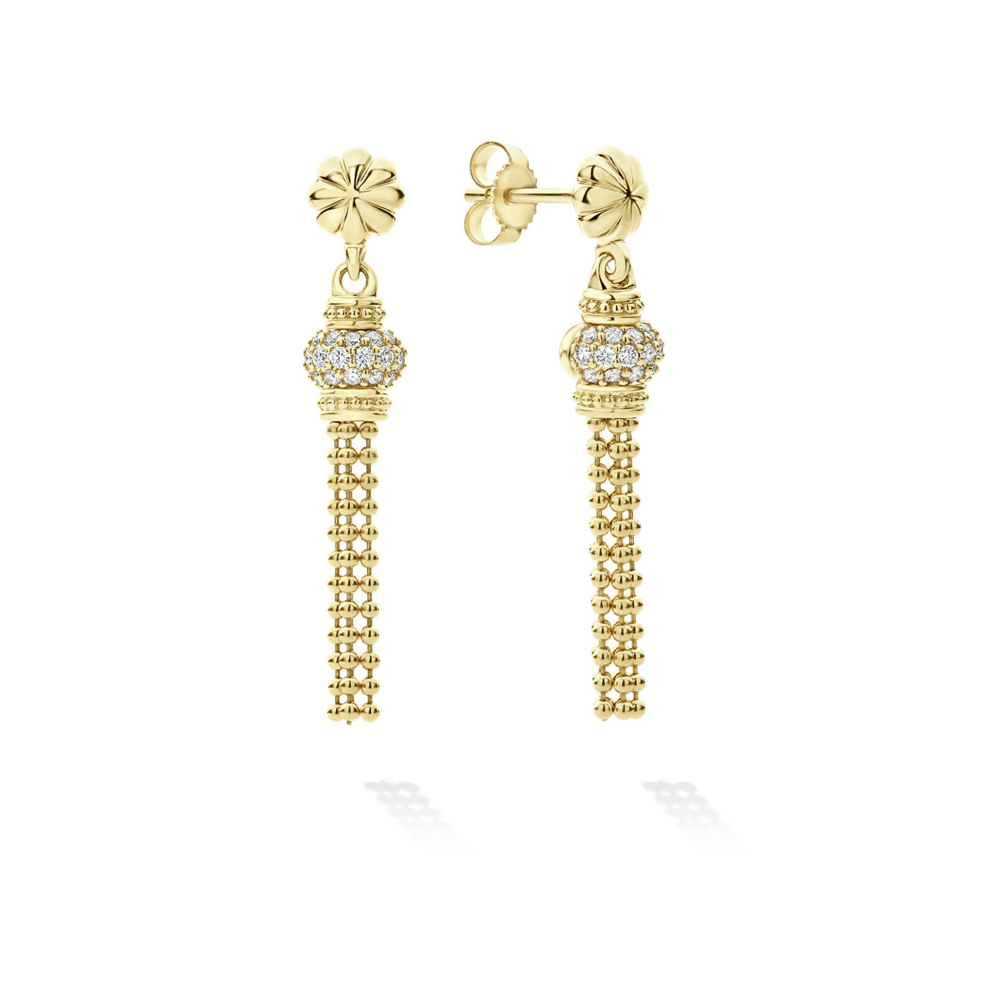 Diamond|caviar earrings,gold earrings,designer earrings,statement earrings