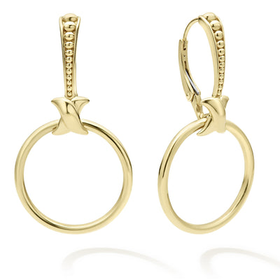 Meridian Double Circle 18K Gold Earring Set