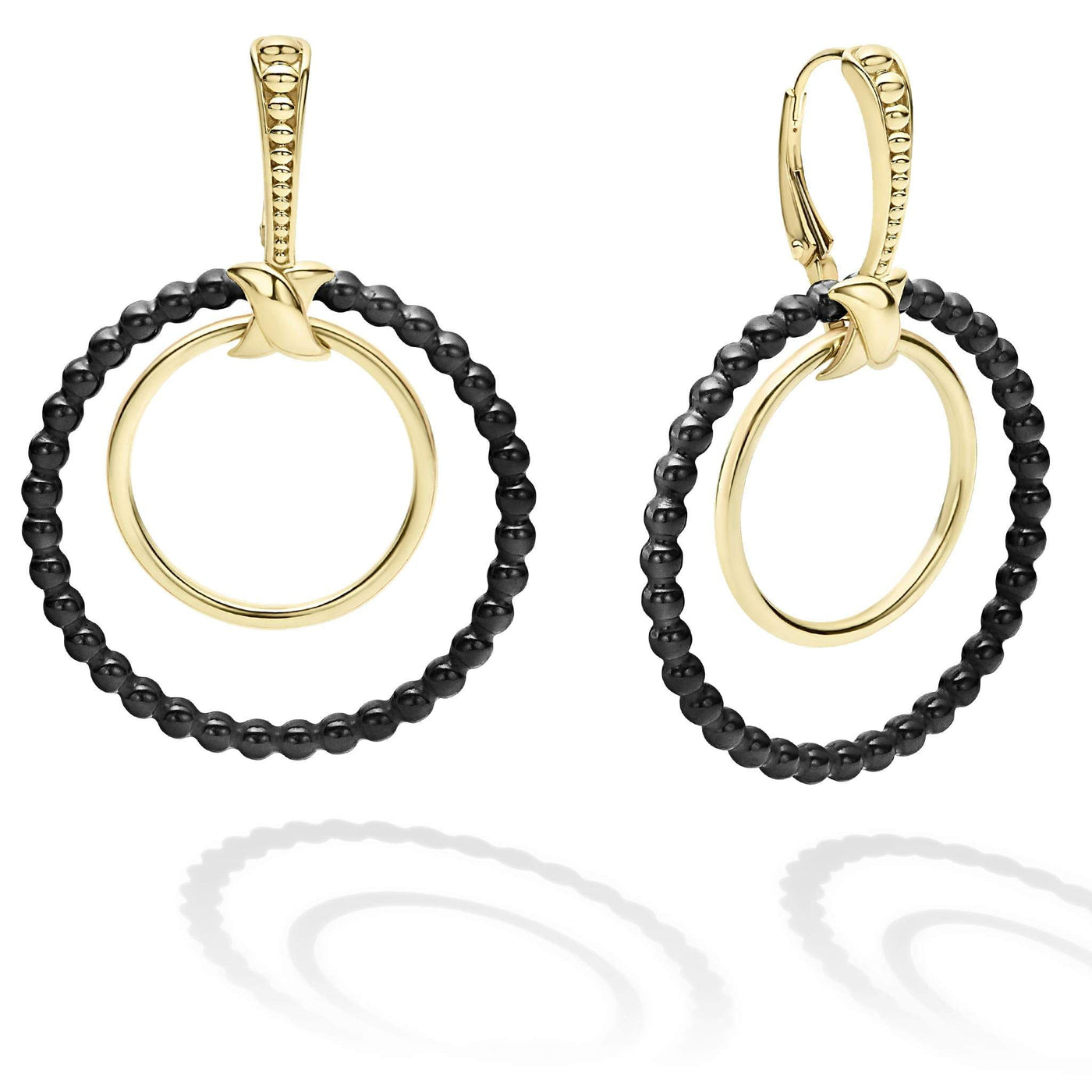 Meridian Double Circle 18K Gold Earring Set