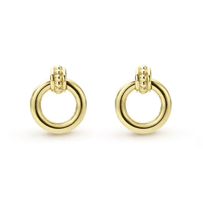 Meridian 18K Gold Circle Stud Earrings