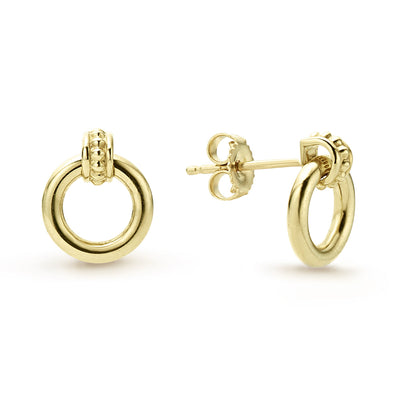 Meridian 18K Gold Circle Stud Earrings