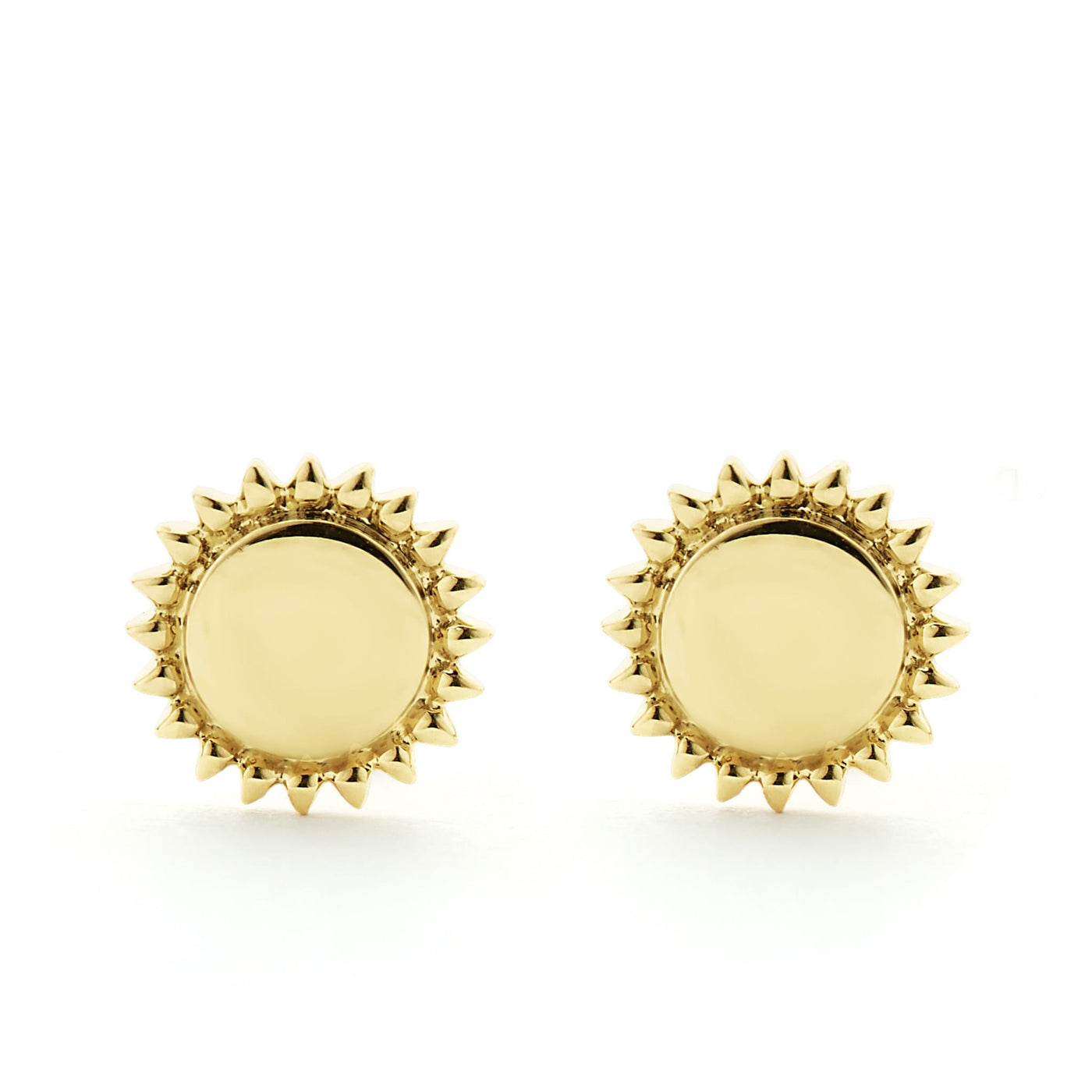 KSL 18K Gold Circle Stud Earrings