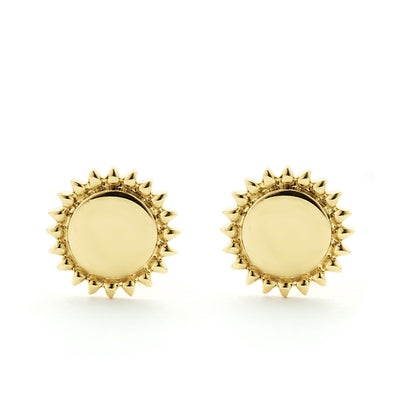 KSL 18K Gold Circle Stud Earrings