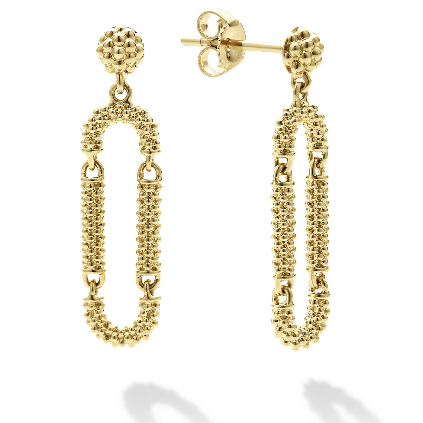 Signature Caviar 18K Gold Superfine Caviar Drop Earrings