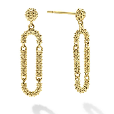 Signature Caviar 18K Gold Superfine Caviar Drop Earrings