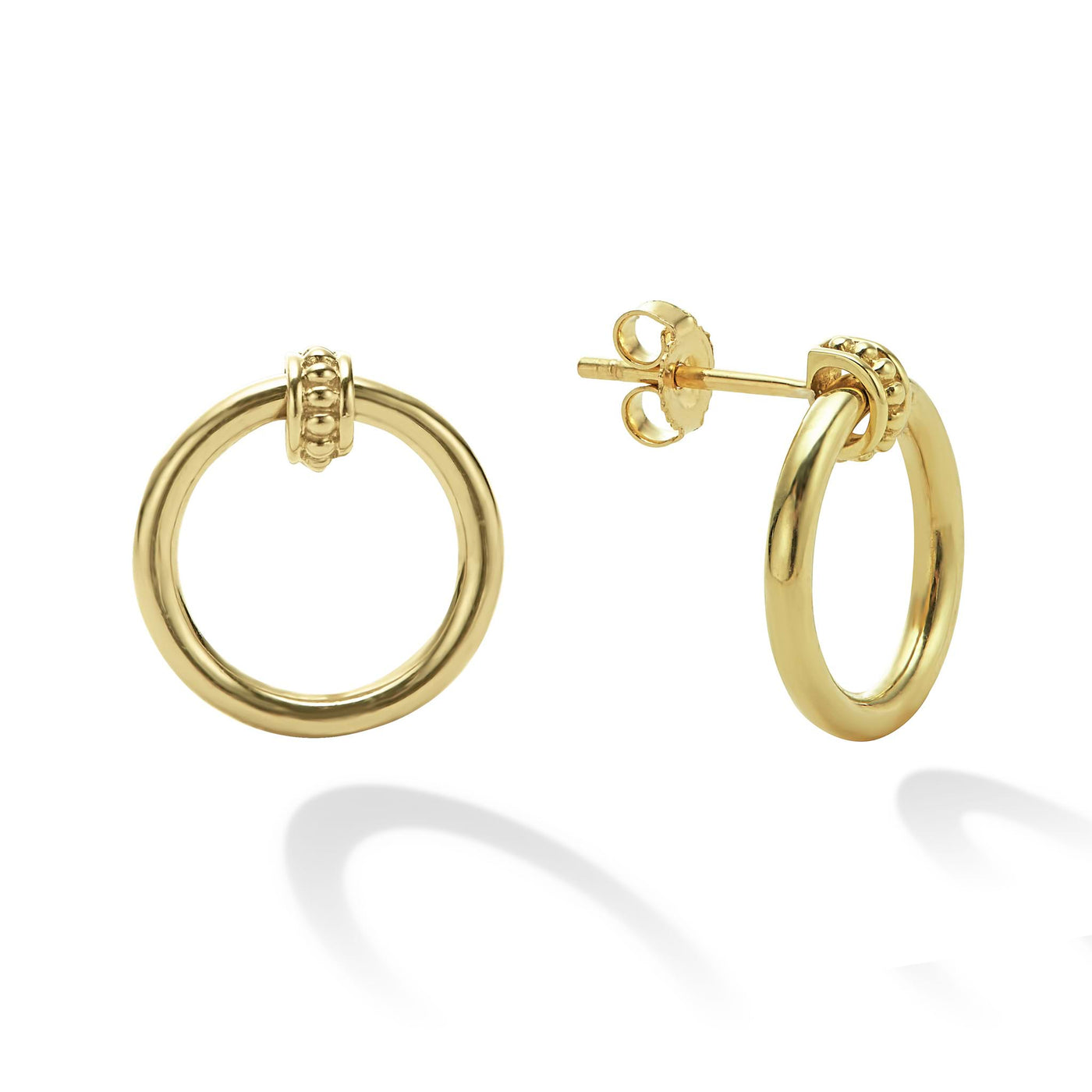 Meridian 18K Gold Circle Stud Earrings