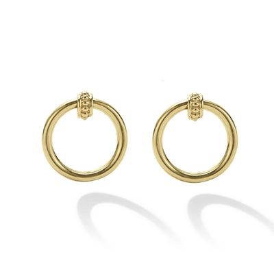 Meridian 18K Gold Circle Stud Earrings