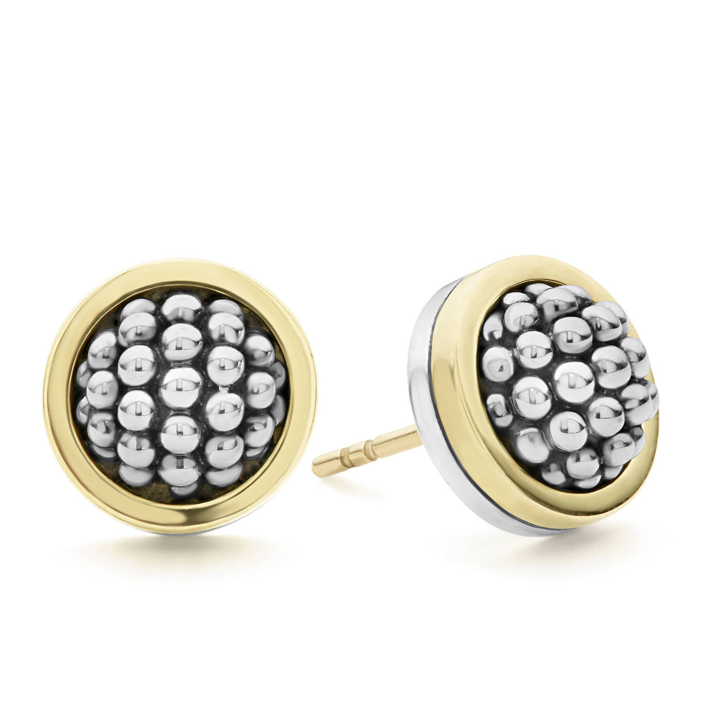 Signature Caviar Two-Tone Caviar Stud Earrings