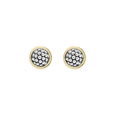 Signature Caviar Two-Tone Caviar Stud Earrings