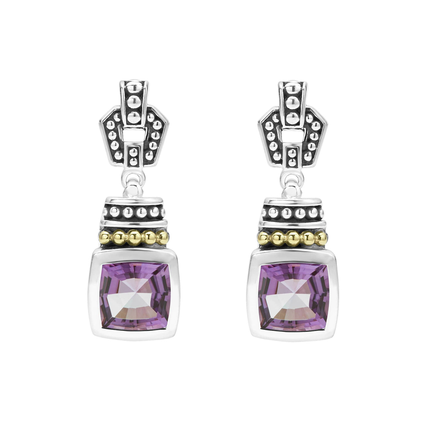 Amethyst|caviar earrings,drop earrings,lagos earrings,designer earrings