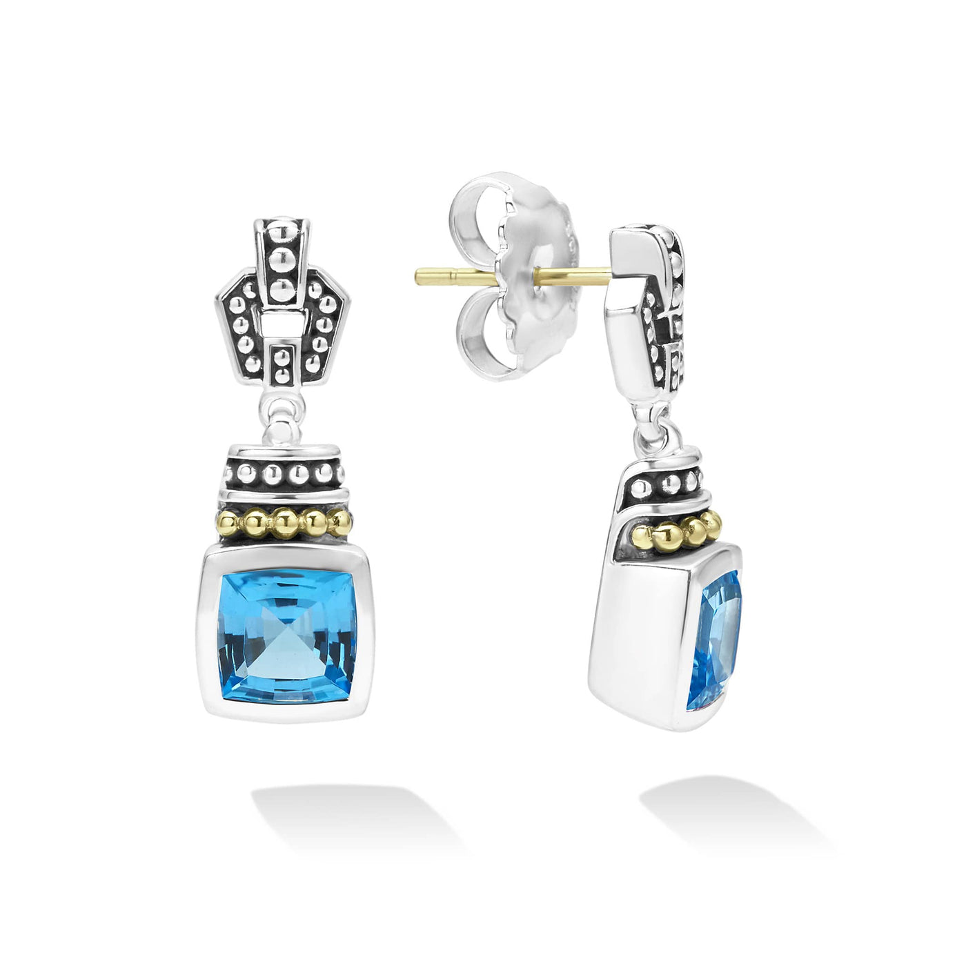 Swiss Blue Topaz|caviar earrings,drop earrings,lagos earrings,designer earrings