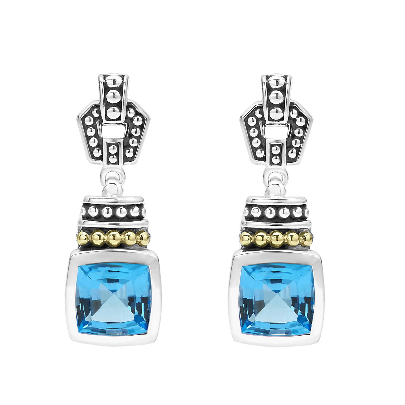 Swiss Blue Topaz|caviar earrings,drop earrings,lagos earrings,designer earrings