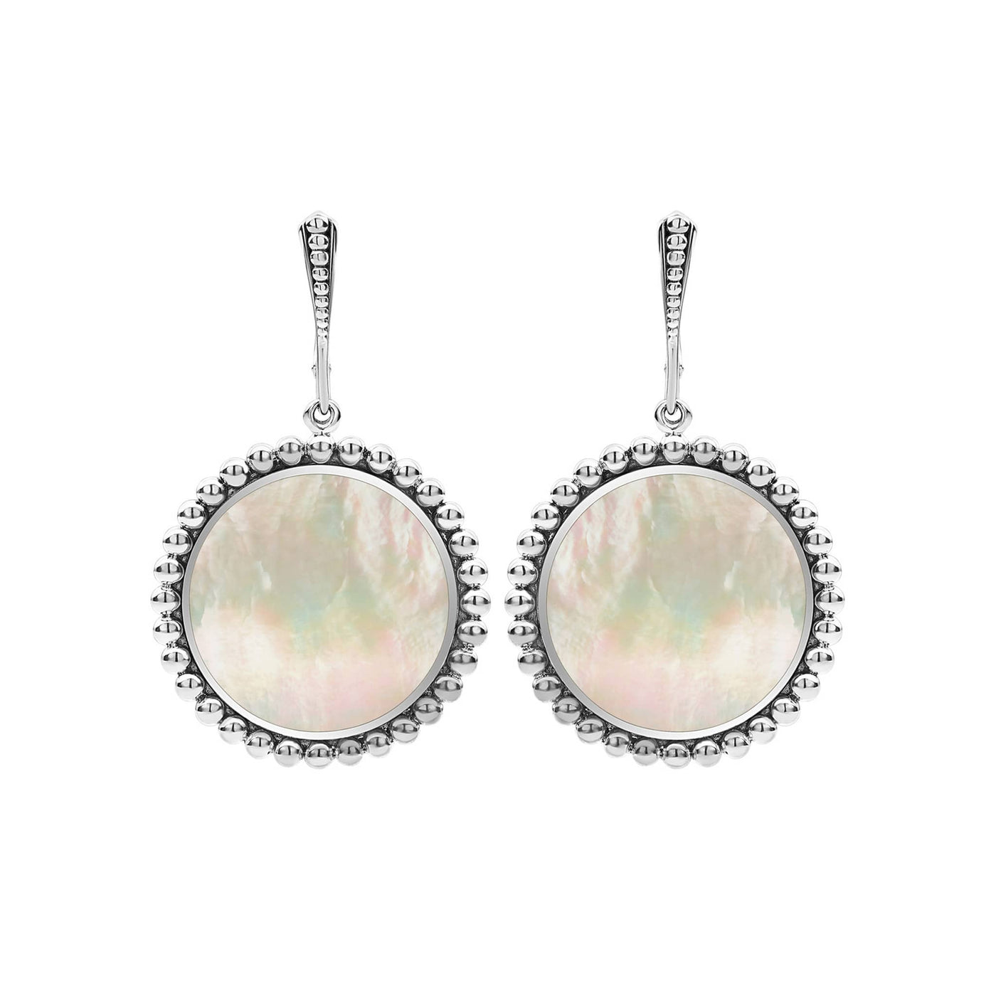 White Mother of Pearl|caviar earrings,drop earrings,lagos earrings,gemstone earrings