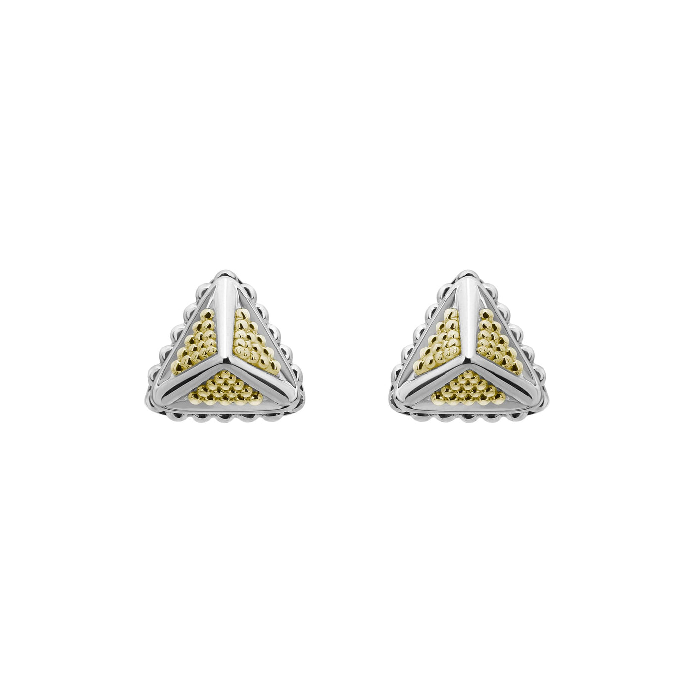 KSL Small Caviar Pyramid Stud Earrings