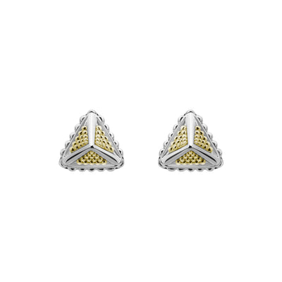 KSL Small Caviar Pyramid Stud Earrings