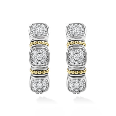 Rittenhouse Two-Tone Diamond Hoop Earrings