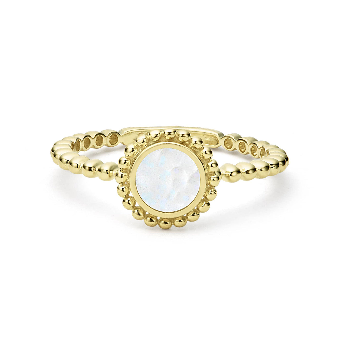 Covet Round Mother of Pearl Stacking Ring