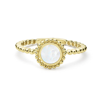 Covet Round Mother of Pearl Stacking Ring