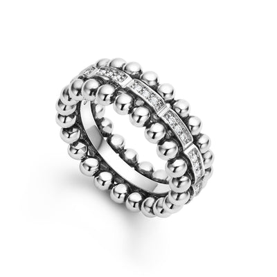 Caviar Spark Caviar Beaded Diamond Ring