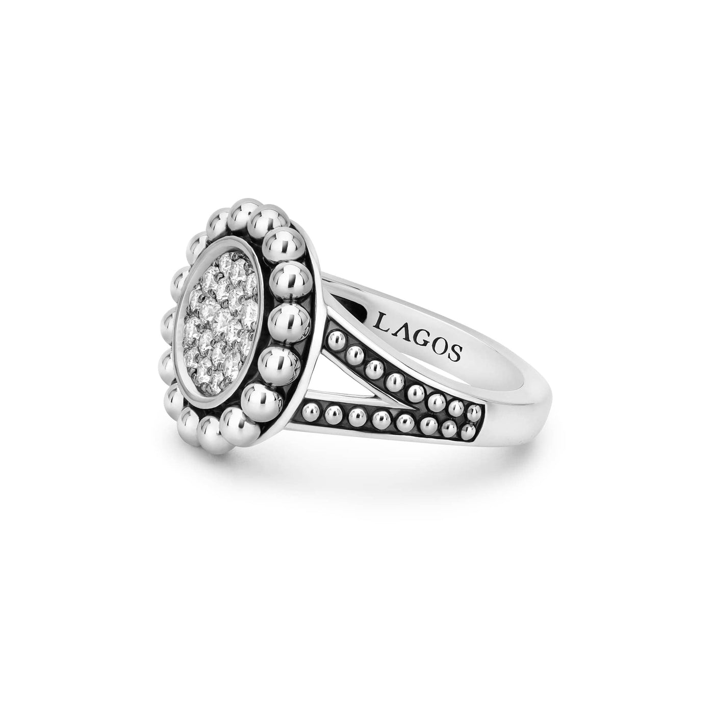 Diamond|caviar ring,cocktail ring,lagos ring,statement ring