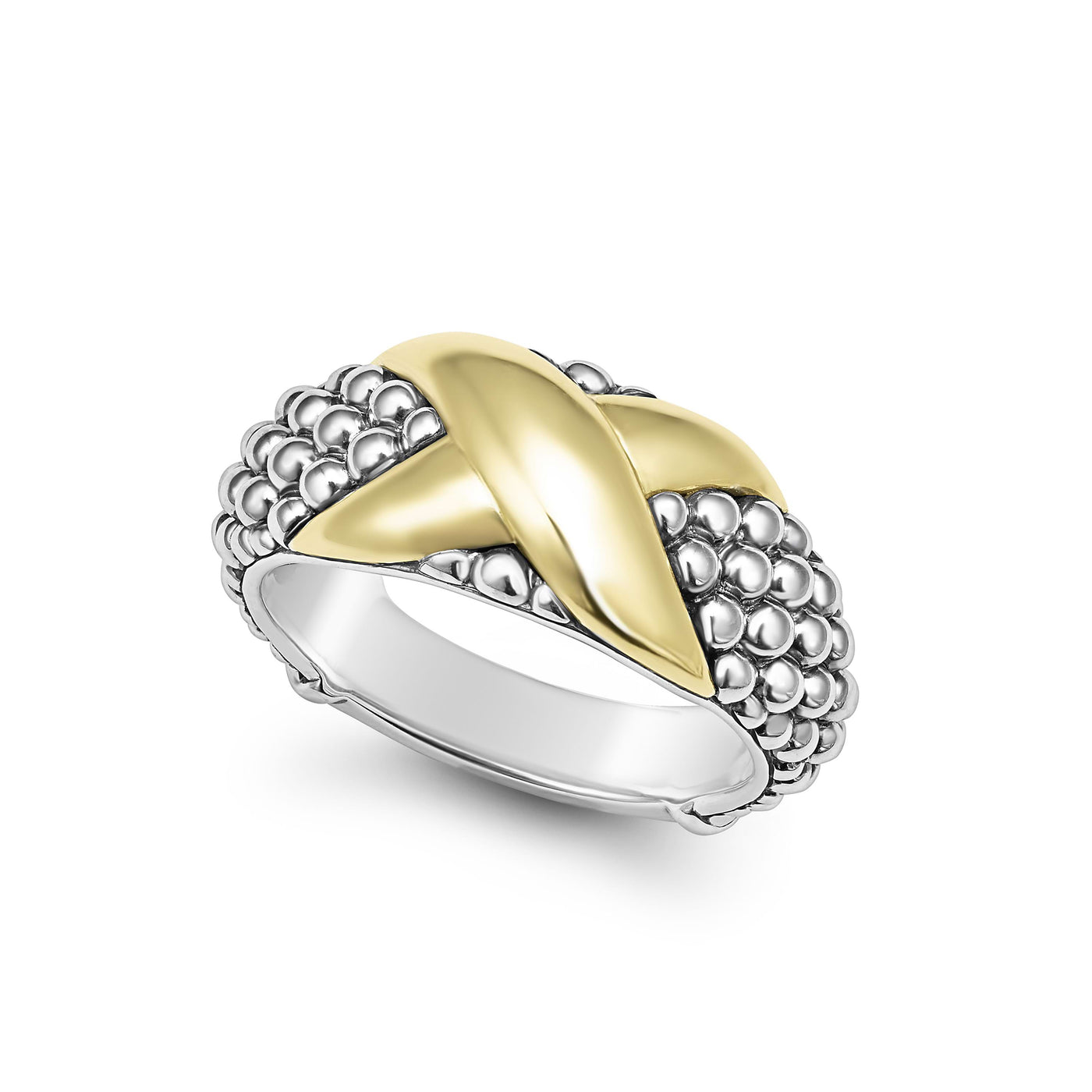 Embrace Two-Tone X Caviar Ring