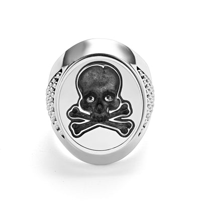 Anthem Silver Skull Signet Ring