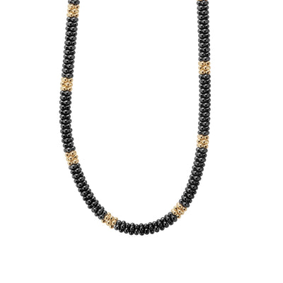 Ceramic Black|caviar necklace,lagos necklace,statement necklace,beaded necklace