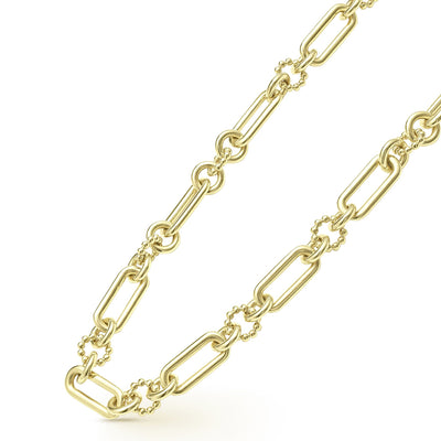 Signature Caviar 18K Gold Link Necklace