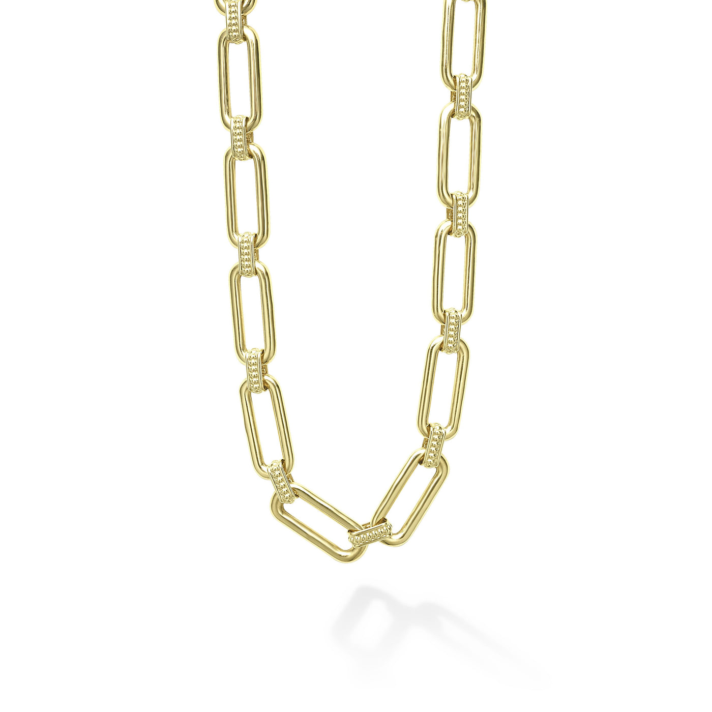 Signature Caviar 18K Gold Link Necklace