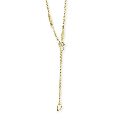 Signature Caviar 18K Gold Superfine Station Chain Necklace