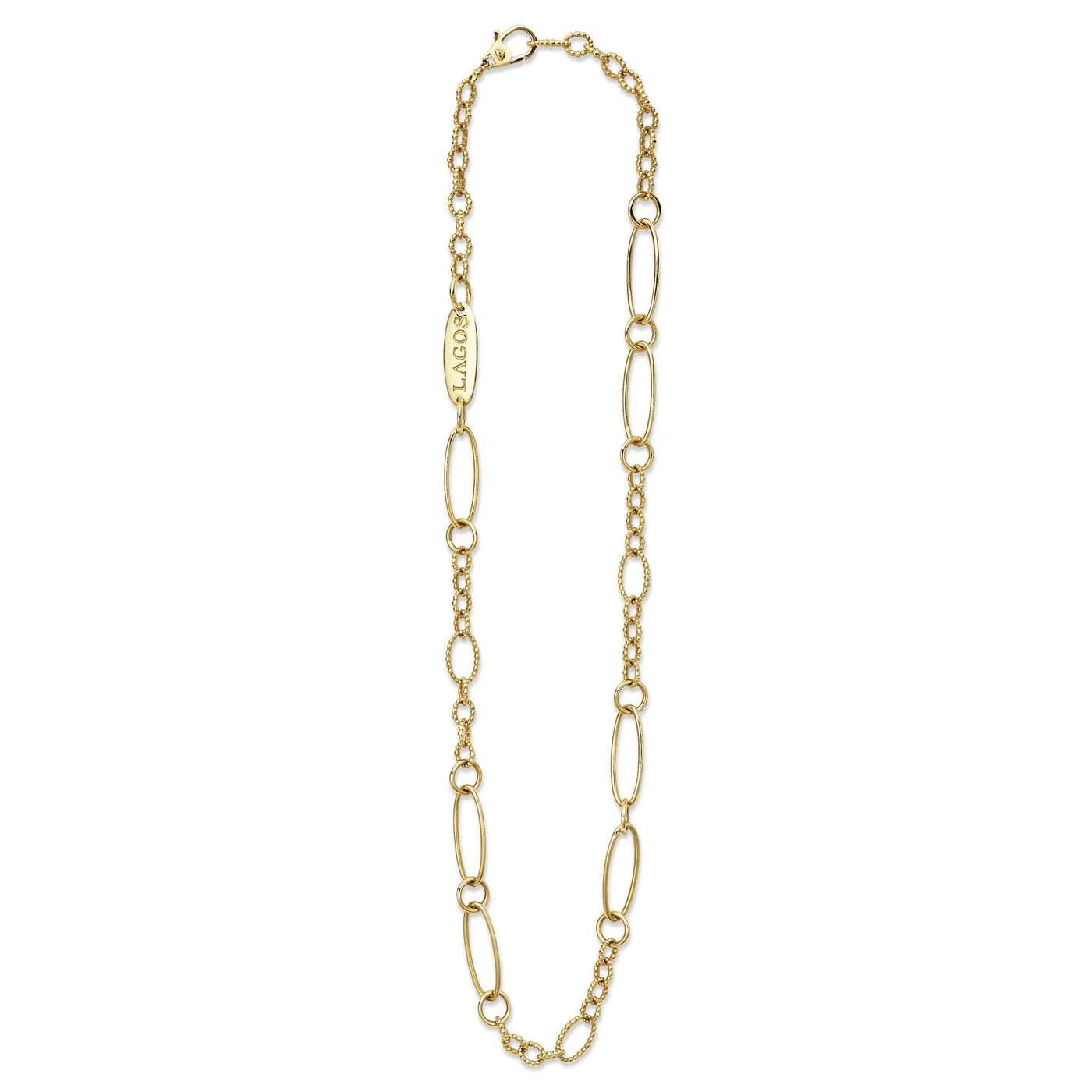 Signature Caviar 18K Gold Link Necklace