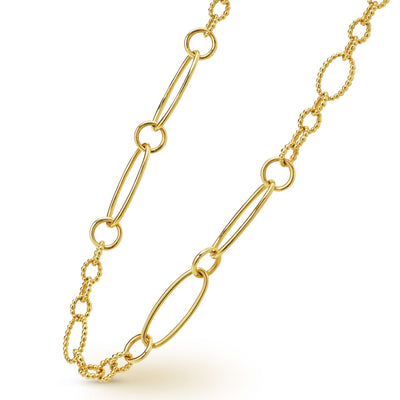 Signature Caviar 18K Gold Link Necklace