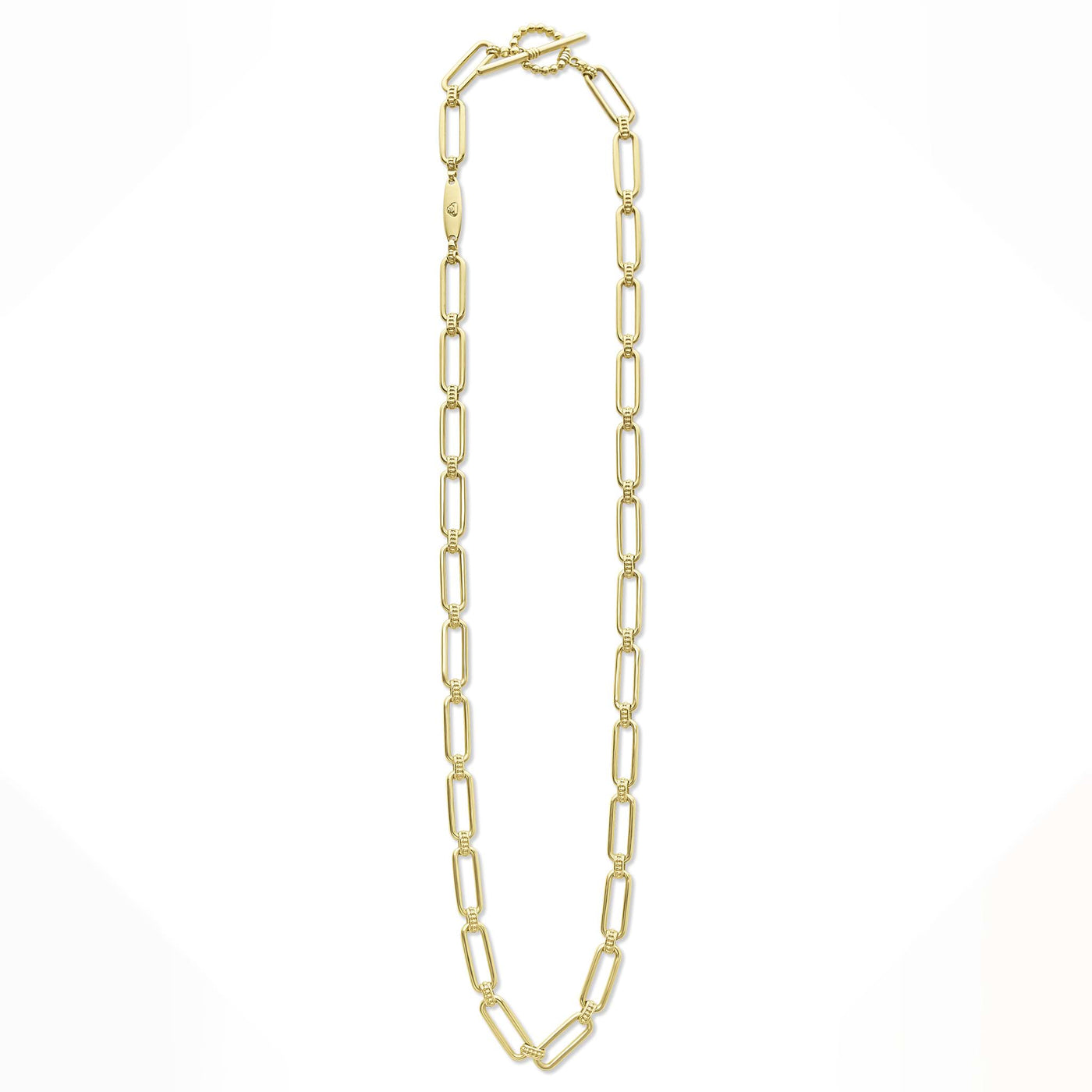 Signature Caviar 18K Gold Petite Link Necklace