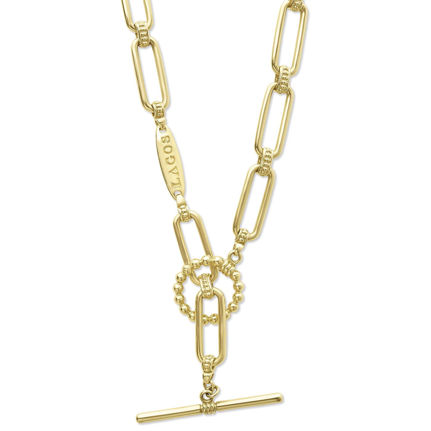 Signature Caviar 18K Gold Petite Link Necklace