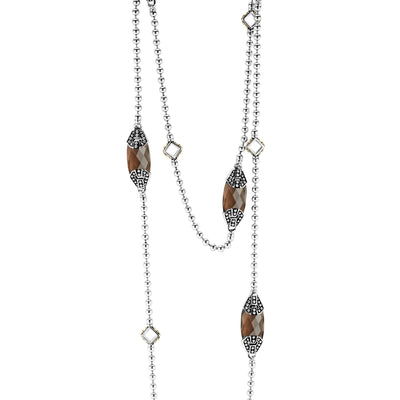 Smokey Quartz|caviar necklace,gemstone necklace,designer necklace,statement necklace