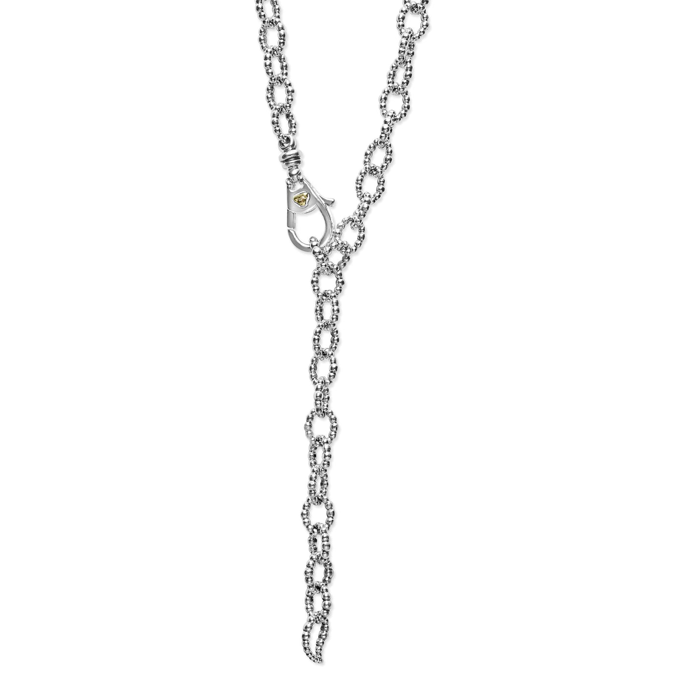 Love Knot Four Station Two-Tone Love Knot Necklace