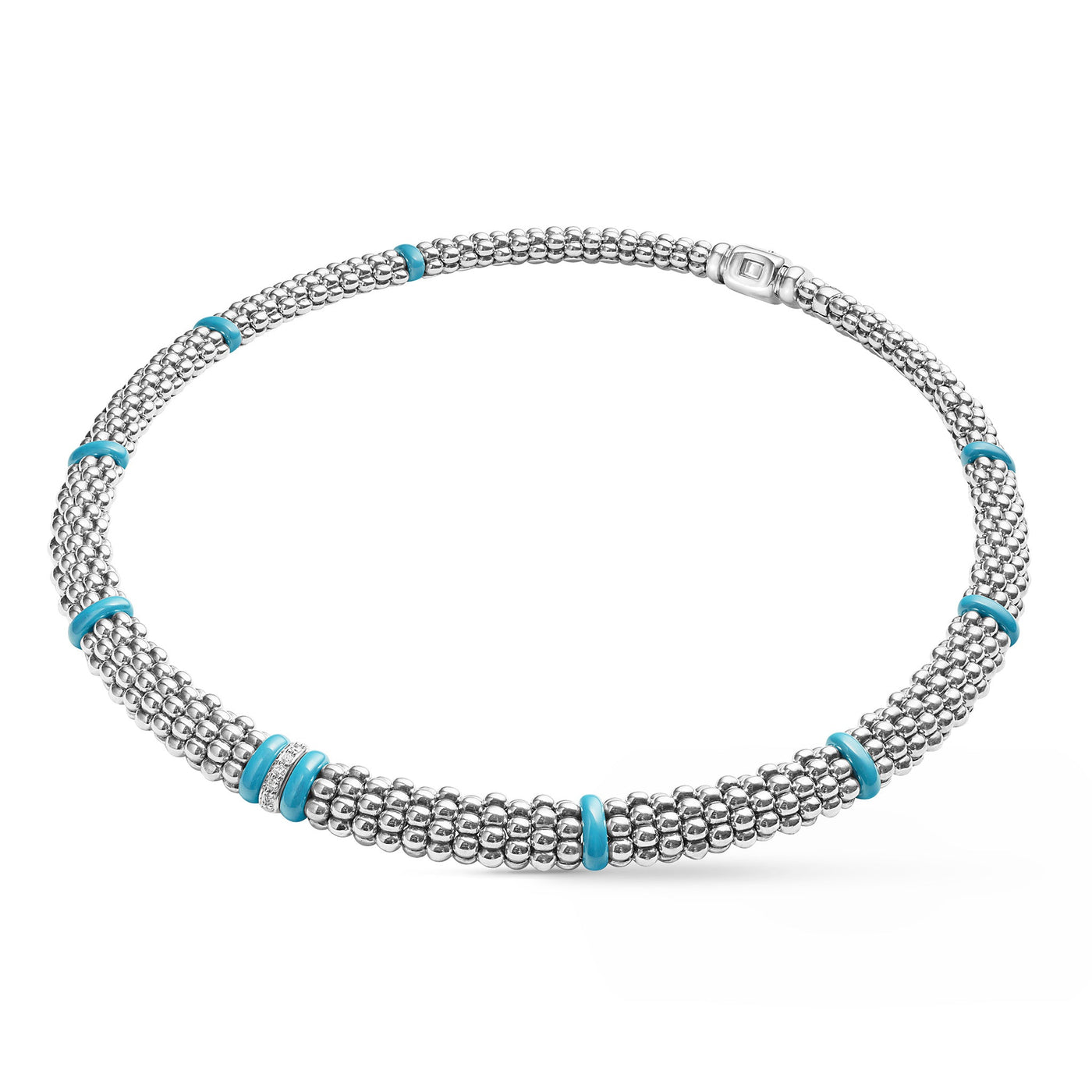 Blue Caviar Single Station Diamond Caviar Necklace