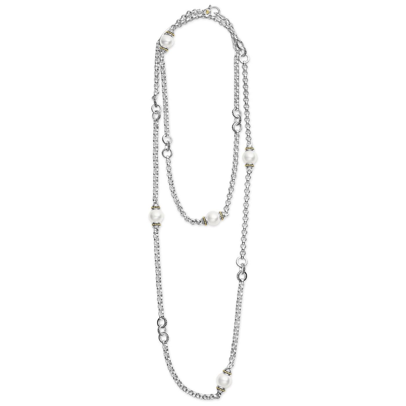 Luna Five Pearl Link Necklace