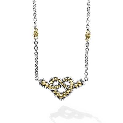 Beloved Two-Tone Heart Chain Necklace