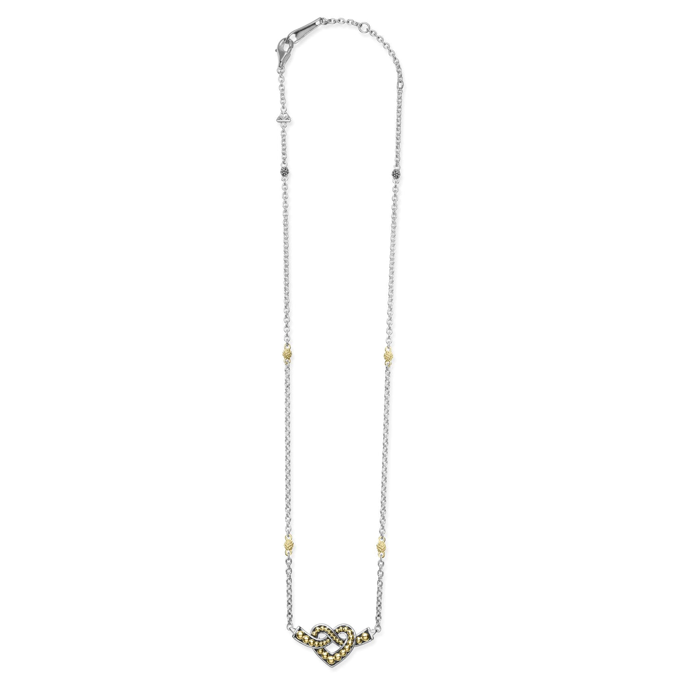 Beloved Two-Tone Heart Chain Necklace