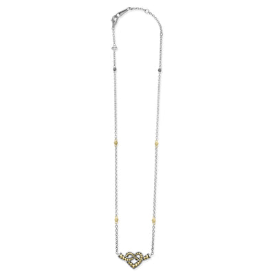 Beloved Two-Tone Heart Chain Necklace