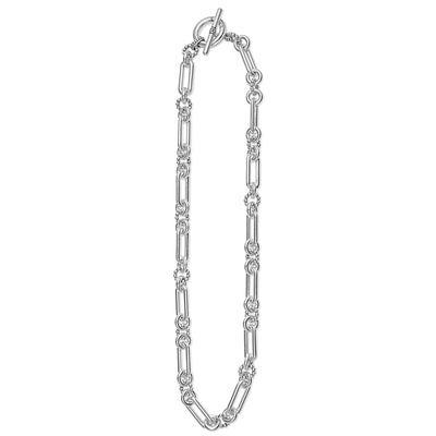 Signature Caviar Silver Link Necklace