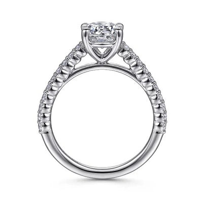 Emberlyn - 14K White Gold Round Diamond Engagement Ring (Setting Only)