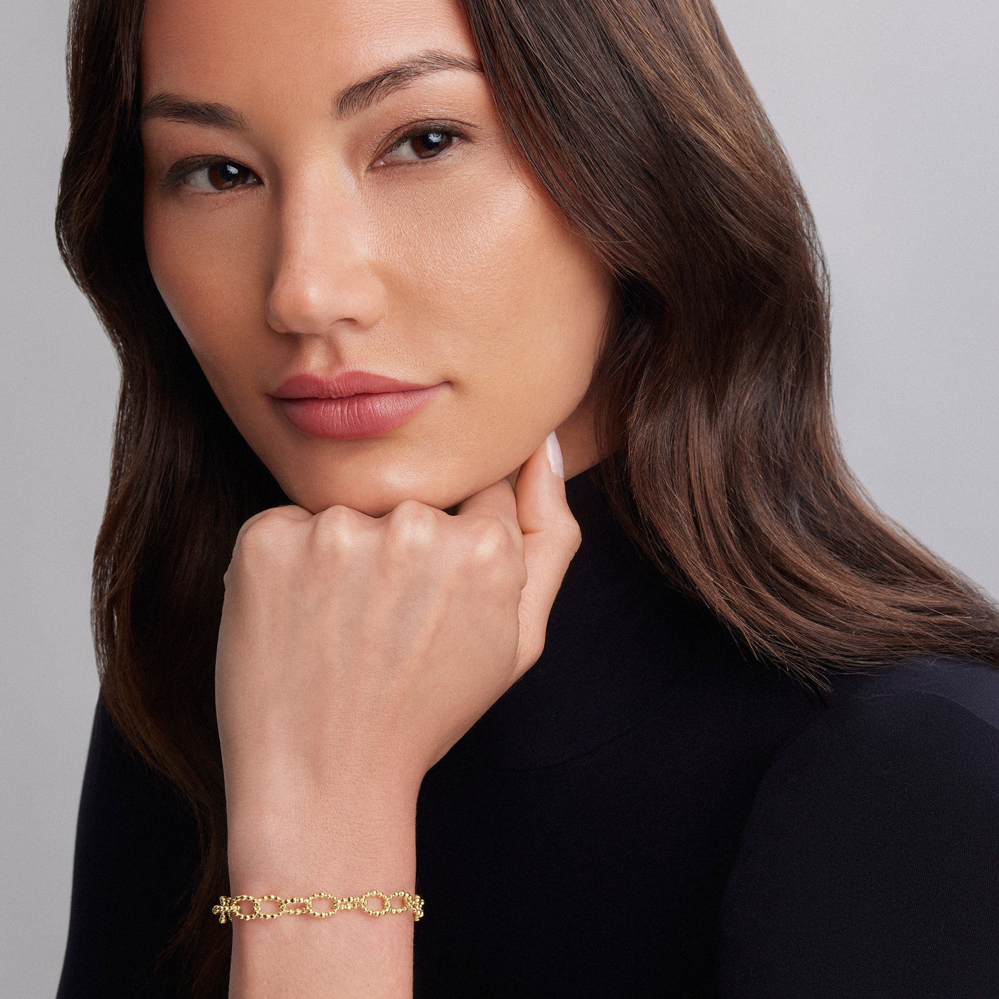 Caviar Gold 18K Gold Large Link Bracelet