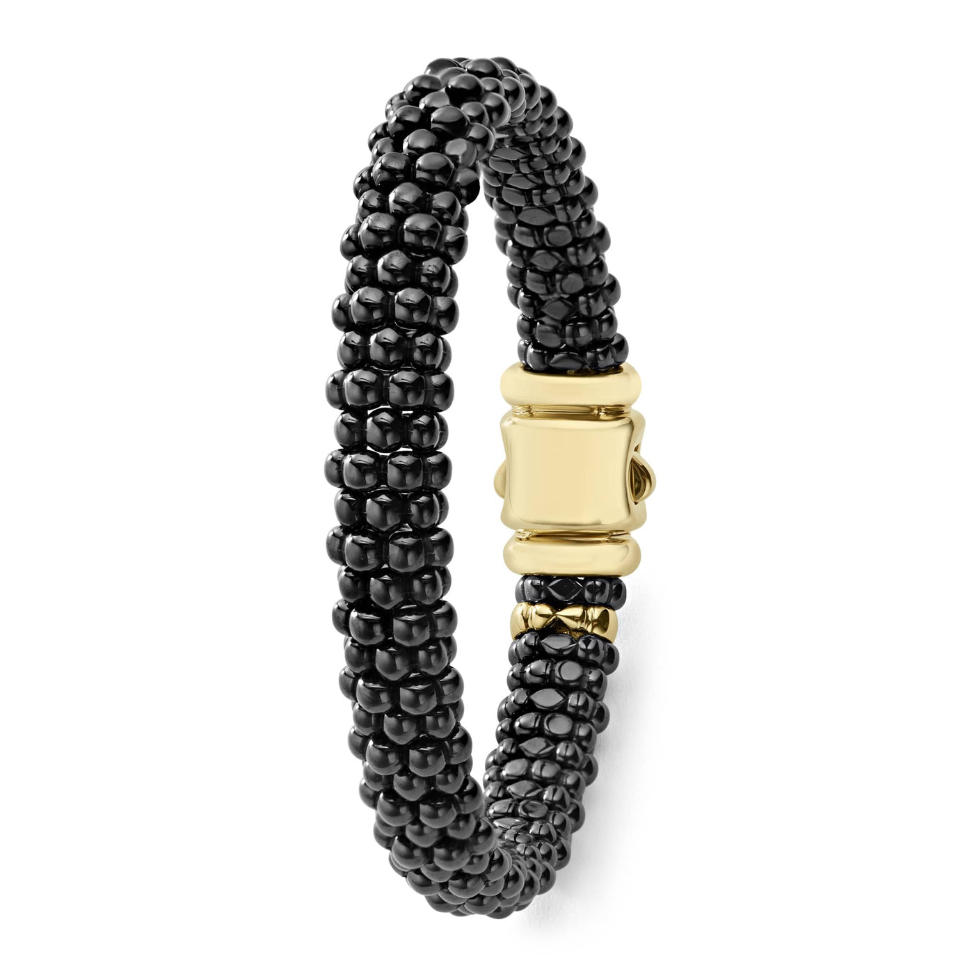 Ceramic Black|caviar bracelet,gold bracelet,lagos bracelet,beaded bracelet