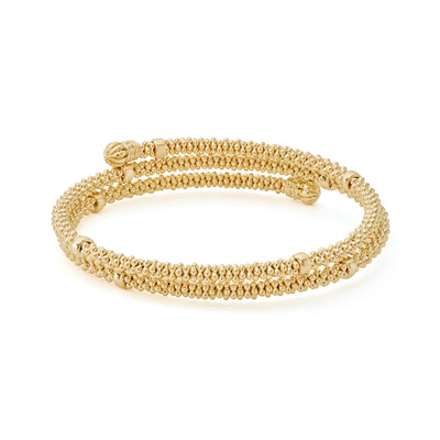 Caviar Gold 18K Gold Wrap Bracelet