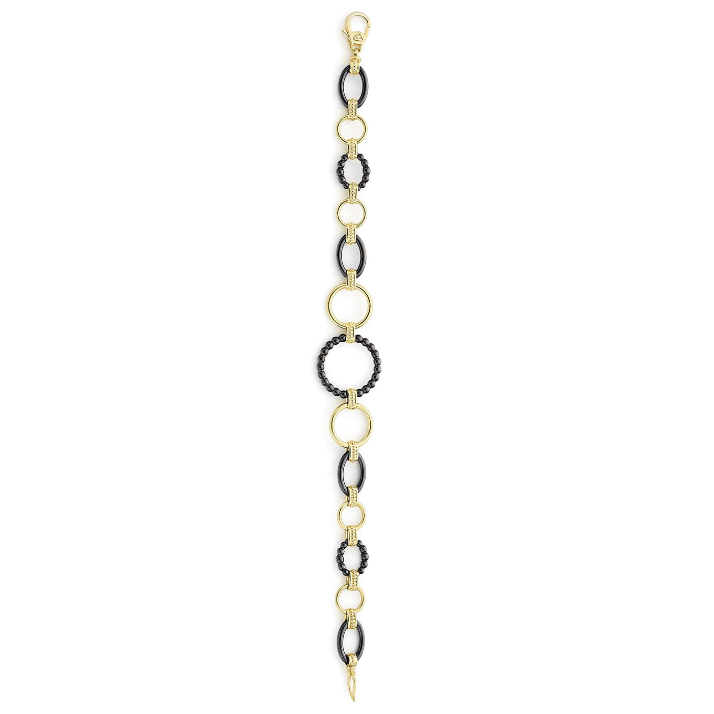 Meridian 18K Gold and Black Ceramic Link Bracelet | 20mm