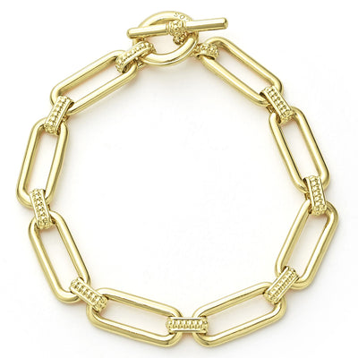 Signature Caviar 18K Gold Link Bracelet