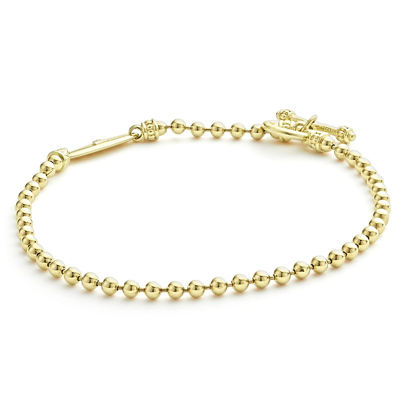 Signature Caviar 18K Gold Beaded Toggle Bracelet